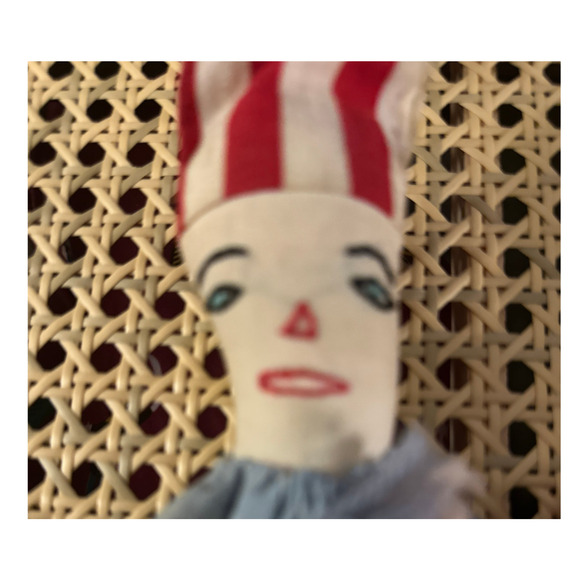 Lot of 3 VTG HANDMADE Weighted Clown Jester Doll Colorful Fabric Patchwork *Read - Picture 9 of 15